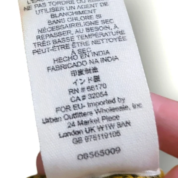 Free People Maribelle Cut-Out Jumpsuit Size Medium Yellow Bohemian Paisley - Picture 10 of 12